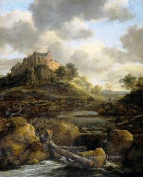 Plain Scenes Painting - Castle landscape Jacob Isaakszoon van Ruisdael